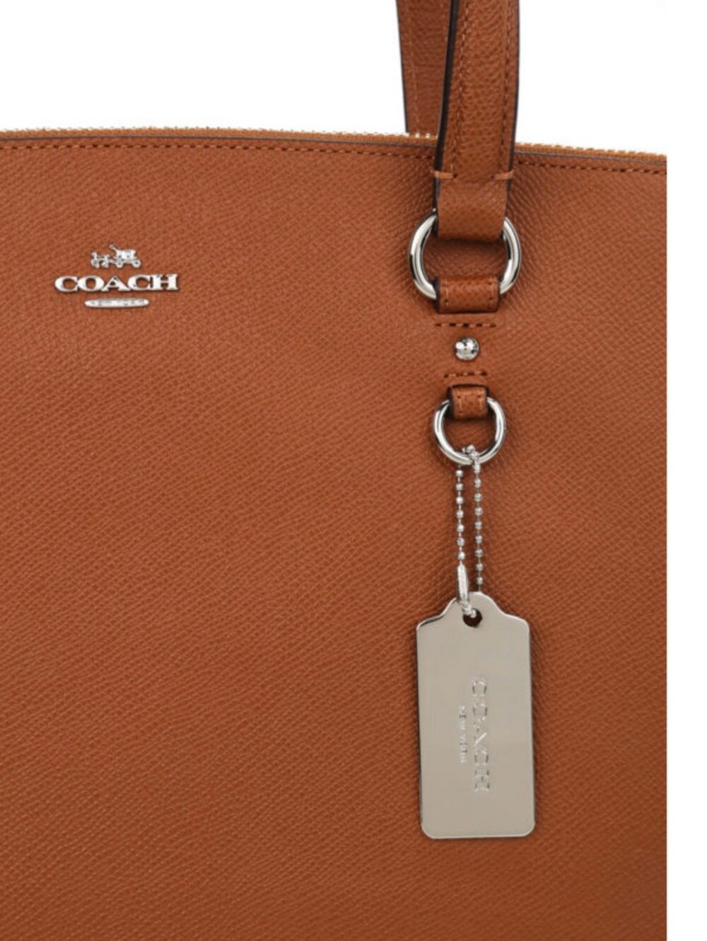 Coach Stanton 26 - Carryall Saddle Brown Crossgrain Leather Satchel Bag - Picture 8 of 16